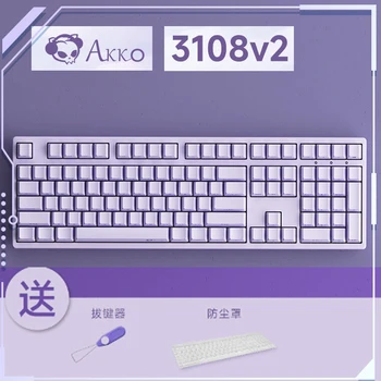 AKKO 3108V2 SP Mechanické Klávesnice USB Wired Keyboard 108Key Keycaps PBT Plný Kľúč Bez Impulz Vlastné Hráč Klávesnica, Darček