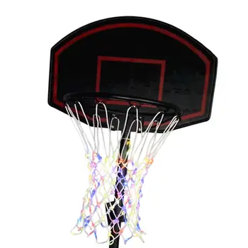 Svetelný Nylon Vonkajšie Obvodové Čistý Nepremokavé Svietiť v Tme Basketbal Čistý Basketbal Rim LED Svetlo pre dvore