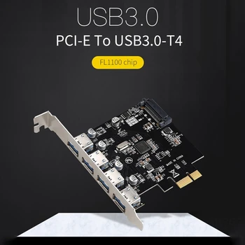 PCIE USB 3.0 Rozširujúca Karta 4 Port USB 3.0, PCI Express Karty Adaptéra Podpora Mac Pro Rozšírenie Free-Drive