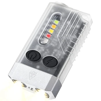 1 Kus Mini LED Keychain Baterky, Nabíjateľné Pocket Torch 1000LM S 14 Režimy