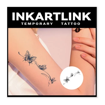Motýľ dočasné tetovanie nálepky, nepremokavé magic tetovanie, trvá 15 dní falošné tetovanie, semi trvalé tetovanie