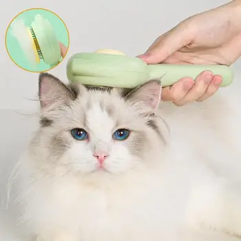 Jemný Pet Kefka Efektívne Pet Grooming Kefy s Uvoľňovacie Tlačidlo pre Prelievanie Vlasy Masáž pre Mačky Psy Pet Grooming Špirála