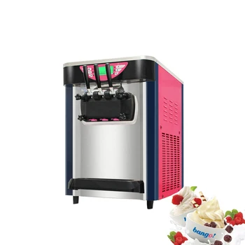 Z Nerezovej Ocele, Plocha 3-Tryska Ice Cream Stroj Multifunkčné Mrazené Jogurty Stroj