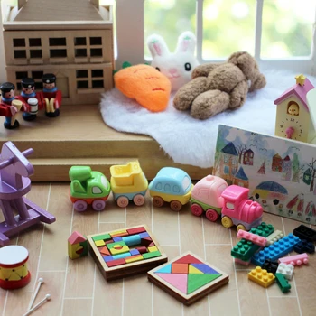 3ks Miniatúrny domček pre bábiky detskej Izby Model Auta Mini Dom Dekorácie Pre Bábiku Príslušenstvo Hračky