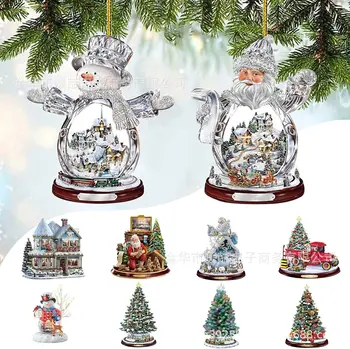 Chrismtas Strom Prívesky Gremlins Víla Svetlo Klobúk Santa Vianočné Ozdoby Veselé Chistmas Dekorácie pre Domov Noel Navidad