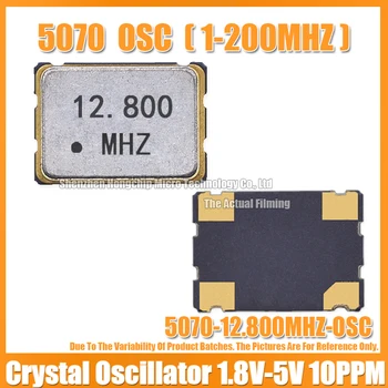 (5 KS) 5070 12.8 M 12.8 MHZ 12.800 MHZ Aktívne Crystal Oscilátor SMD-4 OSC 5.0*7.0 mm Crystal Oscilátor Hodiny Oscilátory 1.8-5V
