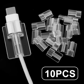 1-10PCS Transparentné Kábel Chránič Kryt Pre Apple iPhone Typ C Micro USB Dátový Kábel Univerzálna Nabíjačka Drôt Jasné Prípade Klip