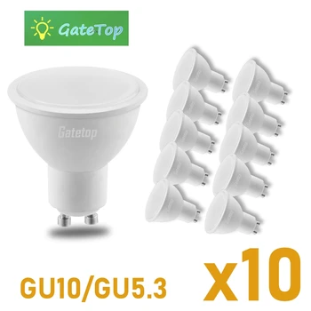 10PCS LED energeticky úsporné spotlight GU10 GU5.3 AC110V AC220V non-strobo teplé biele svetlo, 3W-8W môže nahradiť 30W 50W halogen žiarovka