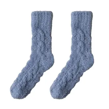 Nízke Šev Ponožky Pribrala Coral Fleece pánske Zimné Športové Ponožky Teplé Mäkké Anti-slip pre Pohodlie Zime Teplé Ponožky