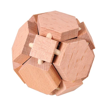 Oblasti Ball Puzzle Kongming Zámok 3D Drevené Spriahnuté IQ Hry Dospelých, Deti, Vzdelávacie Hračky Quebra Cabeça Madeira