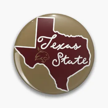 Texas State University Soft Tlačidlo Pin Oblečenie Vtipné Dar Módne Kovové Odznak Klopě Pin Dekor Ženy Cartoon Milenca Golier Roztomilý