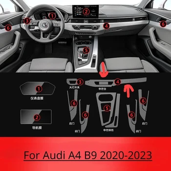Pre Audi A4 B9 2020-2023 Prevodovka Panel Navigačný Panel Automobilový priemysel Interiér Ochranný Film TPU Transparentné Anti-Scratch