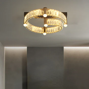 Moderné Luxusné Kolo Krúžok Crystal Stropné Lampy, Spálňa Zlatá/Čierna Stropný Luster Obývacia Izba Štúdiu Svetla LED Dekor Zariadenia