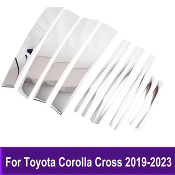 Auto Okno Centrum Pilier Výbava Kryt Pre Toyota Corolla Kríž 2019 2020 2021-2023 Vonkajšie Príslušenstvo Auto Styling Nerez