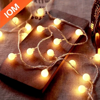 10M USB/Battery Power Ball LED Reťazec Svetlá Garland Svetlá Vonkajšie Lampy Svadobné Záhrada Víla, Svetlá, Vianočné Dekorácie