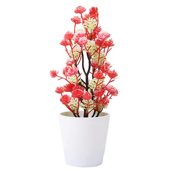 Kvetinový Dekor Umelé Bonsai Reštaurácií, Obchodov 27*15 cm Krásne Živé Svetlé Farby Dvoroch Pre Svadby