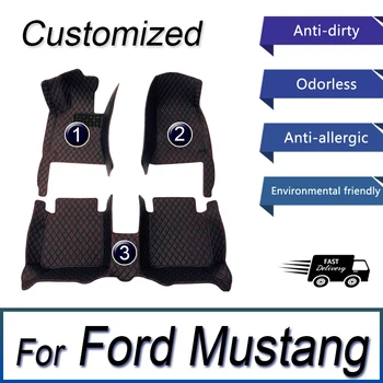 Auto podlahové rohože pre Ford Mustang 2011 2012 2013 2014 Vlastné auto nohy Podložky automobilový koberec kryt