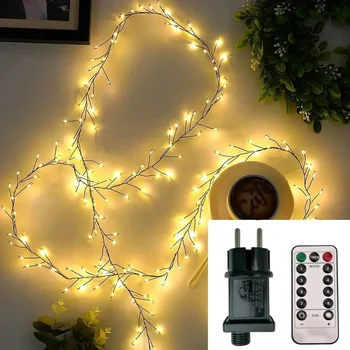 LED Reťazec Rozprávkových Svetiel Firecracker Svetlá Vonkajšie Klastra Vianočné Svetelné Girlandy Nový Rok Ulici Rodinnú oslavu Svadby Dekor