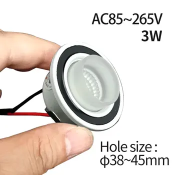 【40 mm, diery] vyzýva Zapustené mini Pozornosti 1w 3w LED stropné svietidlo 110 napätie 220V vložené dekoratívne malé downlight s ovládača nastavte