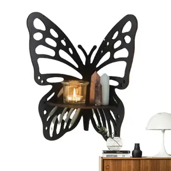 Motýľ Rohová Polica na stenu spálne Motýľ Rám rohu Plávajúce polica domácu kuchyňu, kúpeľňu úložný stojan príslušenstvo
