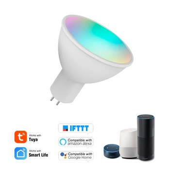 WiFi Smart Žiarovky RGB+W+C LED Žiarovku 5W GU5.3 Stlmiť Svetlo Phone Remote Control Tmall Elf Hlasové Ovládanie Funkcia Načasovanie