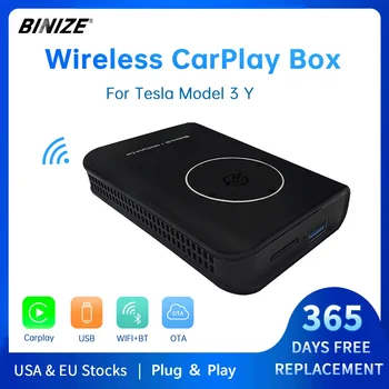 Binize Bezdrôtový CarPlay Adaptér Pre Tesla Model 3 Model Y CarPlay Bezdrôtový Android Auto Wifi Pripojenie Spotify Waze