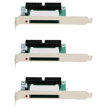 3X 40-Pin Cf Karta Compact Flash 3,5 Ide Converter Adaptéra Pci Držiak Zadný Panel