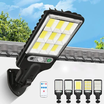 LED Solárny Snímač Pohybu Street Light 3 Režimy Diaľkové Ovládanie Solárne Lampy, Domácnosť, Záhradu, Nádvorie Nepremokavé Dekoratívne Lampy