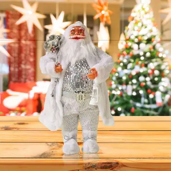 Stojí Santa Obrázok Slávnostné Socha Santa Claus Bábiky Santa Claus Obrázok Vianoce, Santa na Nový Rok Stolný Krb Domova
