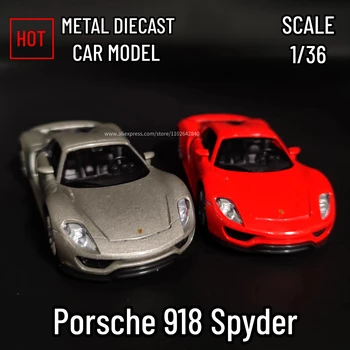 1:36 Model Auta Porsche 918 Spyder Rozsahu Kovové Diecast Replika Home Office Miniatúrne Umelecké Vozidla Hobby Dekorácie Dieťa Chlapec Hračka
