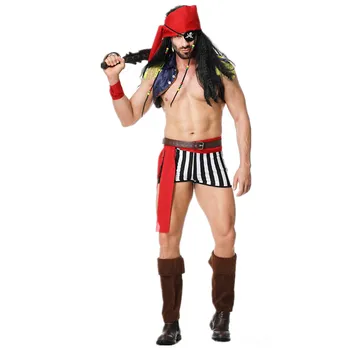 Muži Pirátske Kostýmy Halloween Dospelých Sexy Cosplay Party Pirát Kapitán Jednotné Oblek