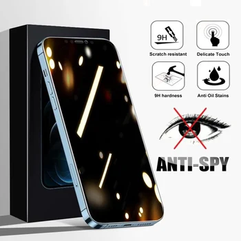 Anti-peeping Ochranné Sklo Pre iPhone 15 14 Plus 13 12 mini 11 Pro Max Privacy Screen protector iPhone X XR XS Max Sklo Film