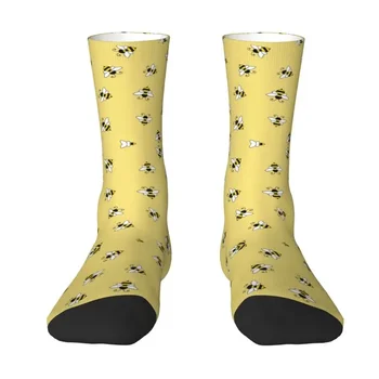Zábava Mužov Bee bezošvá Šaty Unisex Ponožky Teplé Pohodlné 3D Tlač včiel medonosných Posádky Ponožky