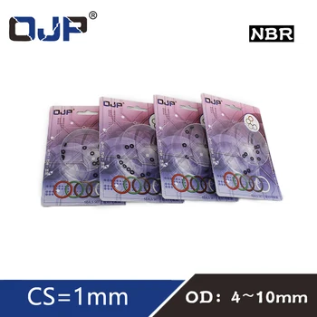 O-krúžok Nepremokavé olej odpor NBR tesnenie O-krúžok Box nitrilový kaučuk hrúbky CS 1mm OD4/4.5/5/6/6.5/7/7.5/8/9/9.5/10 mm