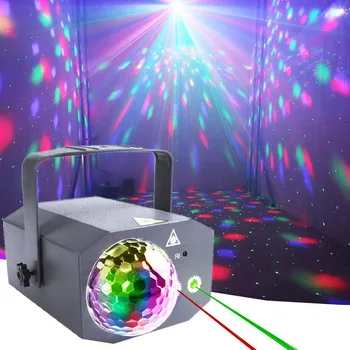 Stage DJ Party Laserového Svetla RGB Disco Ball Hlas Kontrolované Strobe Lights Holiday Home Party Dekoratívne Osvetlenie