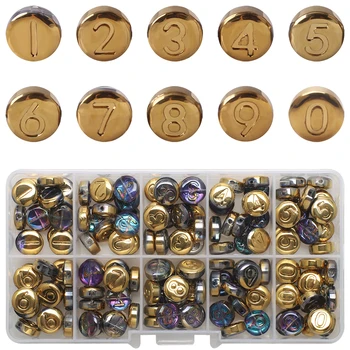 150Pcs/Box 1-10 arabské Číslice Sklo Kolo Dištančné 10 mm Korálky Digital Crystal Korálky DIY Robiť Náramky, Šperky, Doplnky