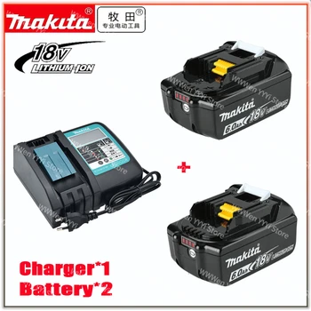 6.0 Ah Originál makita 18V Nabíjateľná náradie Batérii S LED Lítium-Iónová Výmena LXT 400 6000mAh BL1860B+Nabíjačka