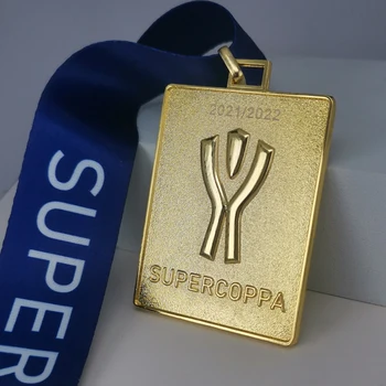 Na 2021-22 Super Cup Italiana Majstrov Medaila Taliansky Super Cup Medailu V Serie A Majstrov Medaila Inter Miláno Majstrov