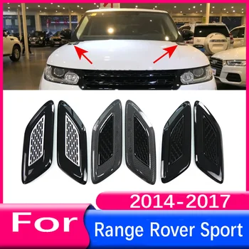 Pre Land Rover Range Rover Sport 2014-2017 Strane Kapota Air Vent Kapoty Tvarovanie Krytu Čierny Auto Predné Motor Kryt Zásuvky Lopatka Výbava