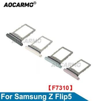 Aocarmo SIM Karty Pre Samsung Galaxy Z Flip5 F7310 Sim Držiak Slot Náhradné Diely