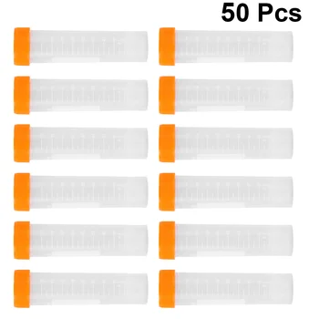 50pcs 50ml Skrutku Port Odstredivky Trubice Ploché Dno Odstredivky Trubiek Vertikálne Odstredivé Trubice (Orange, 50pcs/Bal.)