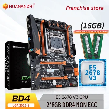 HUANANZHI-placa base X99 BD4 LGA 2011-3 XEON X99, placa base con Intel E5 2678 v3 con 2x8G DDR4, súprava combinado de memoria de NON
