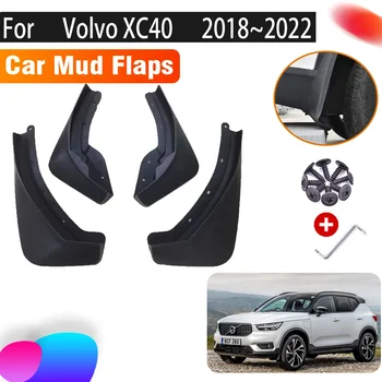 4PCS Auto Blatníky Pre Volvo XC40 2018 2019 2020 2021 2022 Auto Anti-splash Blato Klapky Splash Guard Predné Zadné Blatníky Príslušenstvo