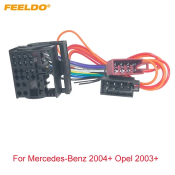 FEELDO Auto Rádio Audio ISO Kabeláž Postroj Adaptér pre Mercedes-Benz 2004+ Opel 2003+ Auto Stereo ISO Vedúci Jednotky Drôtené Káblové