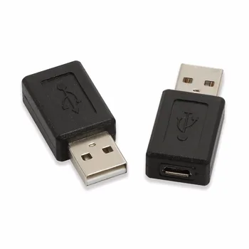 2 ks/veľa USB 2.0 A Male Micro USB Samicu Adaptér Konvertor