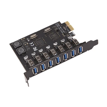 USB 3.0, PCI-E Rozširujúca Karta Adaptéra 7 Porty Rozbočovač Adaptér, Externý Radič PCI-E Extender PCI Express Card na Ploche